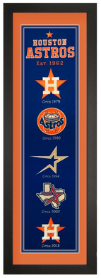 Houston Astros Baseball Heritage Framed Embroidery