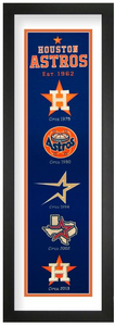 Houston Astros Baseball Heritage Framed Embroidery