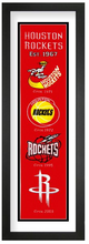 Houston Rockets NBA Heritage Framed Embroidery