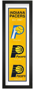 Indiana Pacers NBA Heritage Framed Embroidery