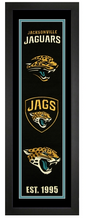 Jacksonville Jaguar NFL Heritage Framed Embroidery