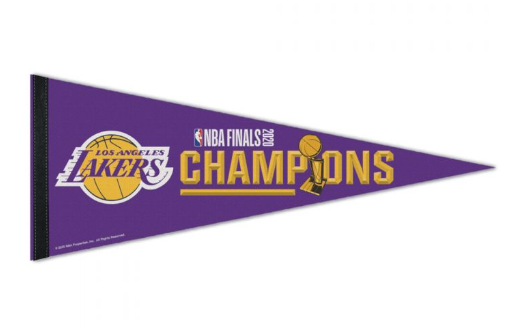 WORLD CHAMPIONS LOS ANGELES LAKERS PREMIUM PENNANT