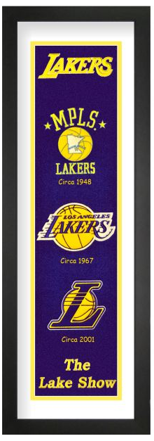 Los Angeles Lakers NBA Heritage Framed Embroidery