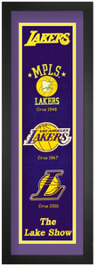 Los Angeles Lakers NBA Heritage Framed Embroidery