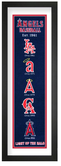 Los Angeles Angels Baseball Heritage Framed Embroidery