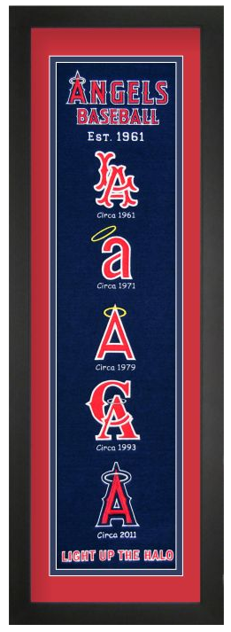 Los Angeles Angels Baseball Heritage Framed Embroidery