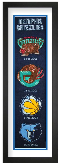 Memphis Grizzlies NBA Heritage Framed Embroidery