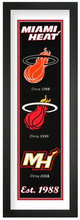 Miami Heat NBA Heritage Framed Embroidery