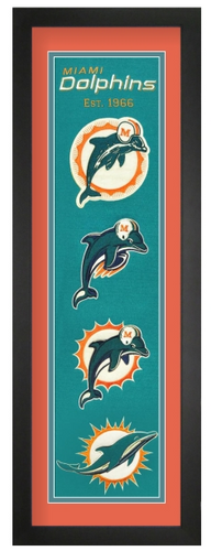Miami Dolphins NFL Heritage Framed Embroidery