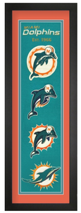 Miami Dolphins NFL Heritage Framed Embroidery
