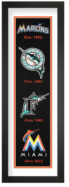 Miami Marlins MLB Heritage Framed Embroidery