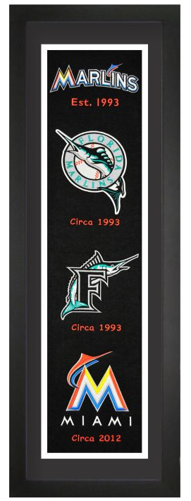 Miami Marlins MLB Heritage Framed Embroidery