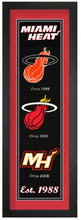Miami Heat NBA Heritage Framed Embroidery