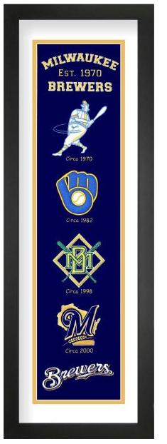 Milwaukee Brewers MLB Heritage Framed Embroidery