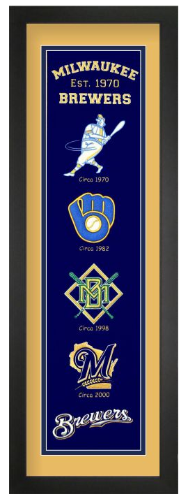 Milwaukee Brewers MLB Heritage Framed Embroidery