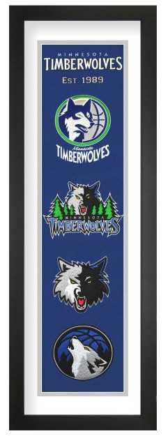 Minnesota Timberwolves NBA Heritage Framed Embroidery
