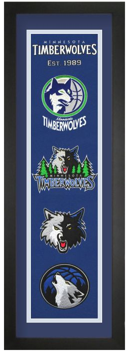 Minnesota Timberwolves NBA Heritage Framed Embroidery