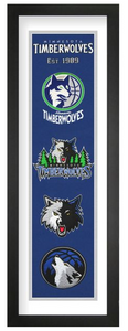 Minnesota Timberwolves NBA Heritage Framed Embroidery