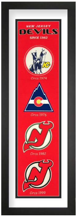 New Jersey Devils NHL Heritage Framed Embroidery