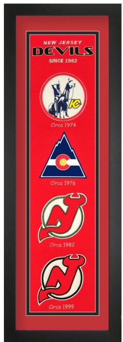 New Jersey Devils NHL Heritage Framed Embroidery