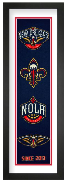 New Orleans Pelicans NBA Heritage Framed Embroidery