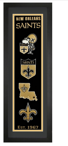 New Orleans Saints NFL Heritage Framed Embroidery