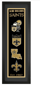 New Orleans Saints NFL Heritage Framed Embroidery