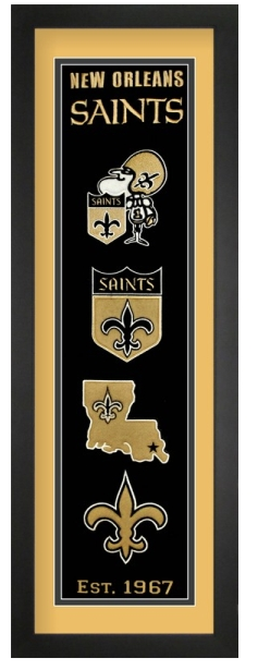 New Orleans Saints NFL Heritage Framed Embroidery