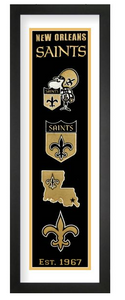 New Orleans Saints NFL Heritage Framed Embroidery