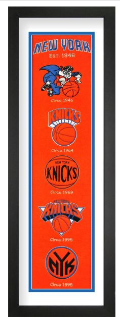 New York Knicks NBA Heritage Framed Embroidery