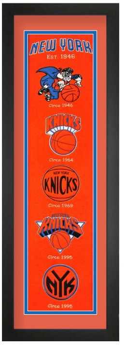 New York Knicks NBA Heritage Framed Embroidery
