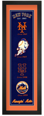 New York Mets MLB Heritage Framed Embroidery