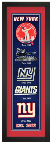 New York Giants NFL Heritage Framed Embroidery