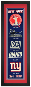 New York Giants NFL Heritage Framed Embroidery