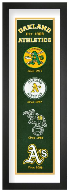 Oakland Athletics MLB Heritage Framed Embroidery