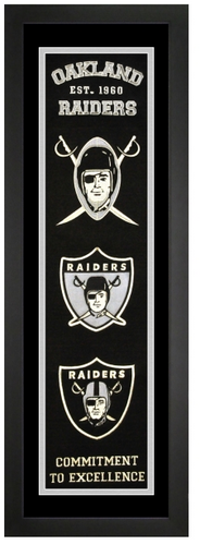 Oakland Raiders Heritage Framed Embroidery