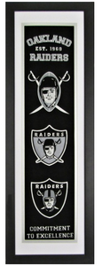 Oakland Raiders Heritage Framed Embroidery