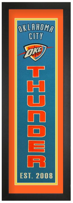 Oklahoma City Thunder NBA Heritage Framed Embroidery
