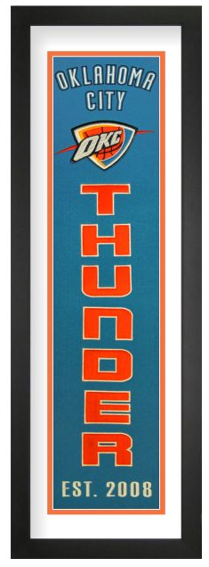 Oklahoma City Thunder NBA Heritage Framed Embroidery