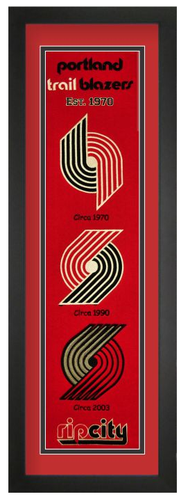 Portland Trail Blazers NBA Heritage Framed Embroidery
