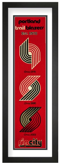 Portland Trail Blazers NBA Heritage Framed Embroidery