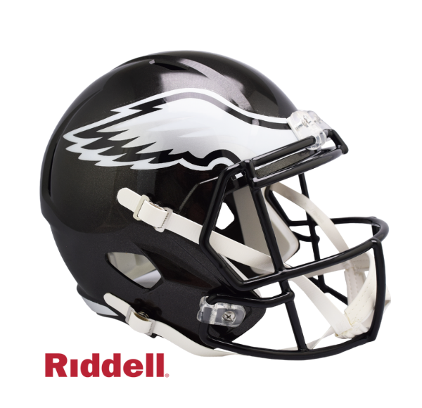 Philadelphia Eagles Helmet Riddell Replica Full Size Alternate (BLACK)