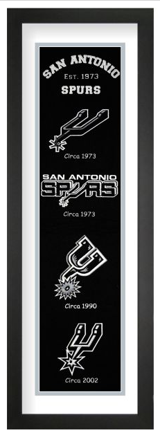 San Antonio Spurs NBA Heritage Framed Embroidery
