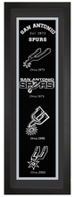 San Antonio Spurs NBA Heritage Framed Embroidery