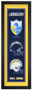 San Diego Chargers NFL Heritage Framed Embroidery