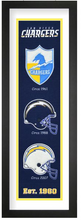 San Diego Chargers NFL Heritage Framed Embroidery