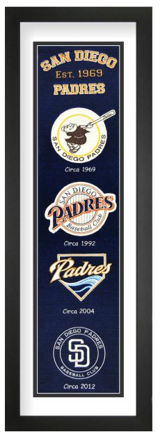 San Diego Padres MLB Heritage Framed Embroidery
