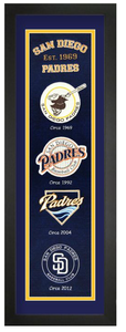 San Diego Padres MLB Heritage Framed Embroidery