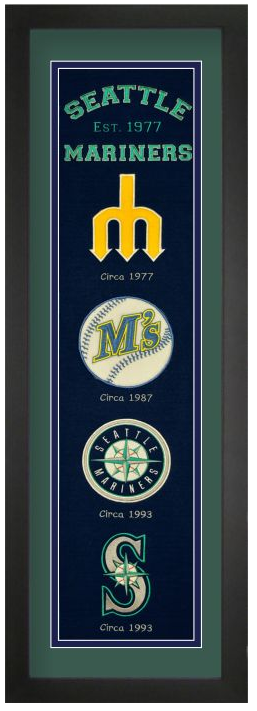 Seattle Mariners MLB Heritage Framed Embroidery — ManCave-Decor.com