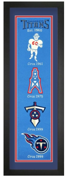 Tennessee Titans NFL Heritage Framed Embroidery